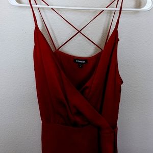 Express burgundy blouse